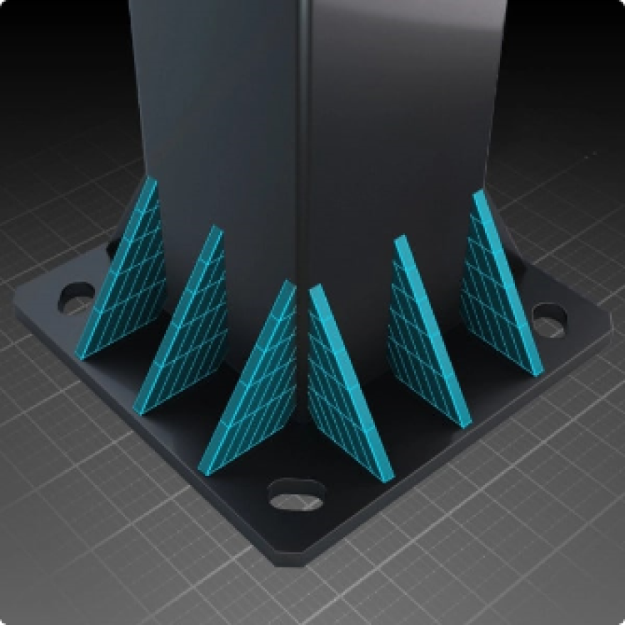 12 gussets for superior basketball hoop rigidity Professional grade basketball hoop with 12 gussets for superior basketball hoop rigidity